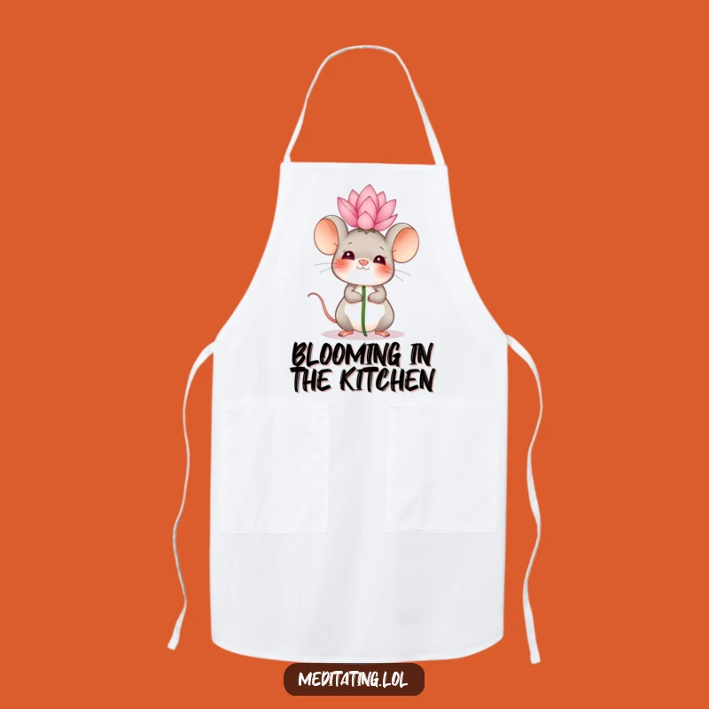 Funny Mouse Lotus Apron: Giggling Yogi's Zen Gift