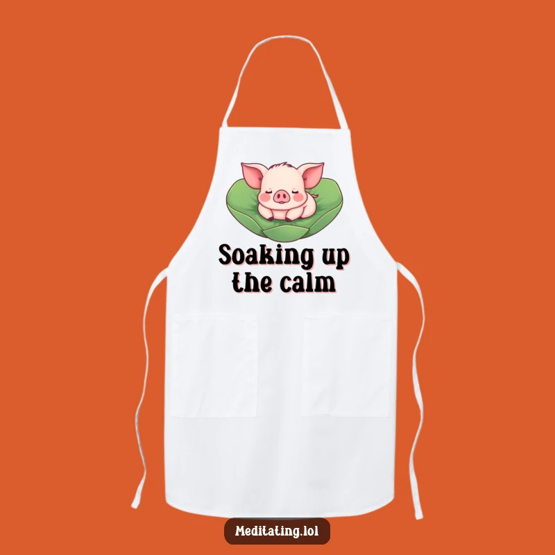 Funny Piglet Lotus Leaf Apron: Kitchen Swine Wear for Hilarious Cooking Gifts