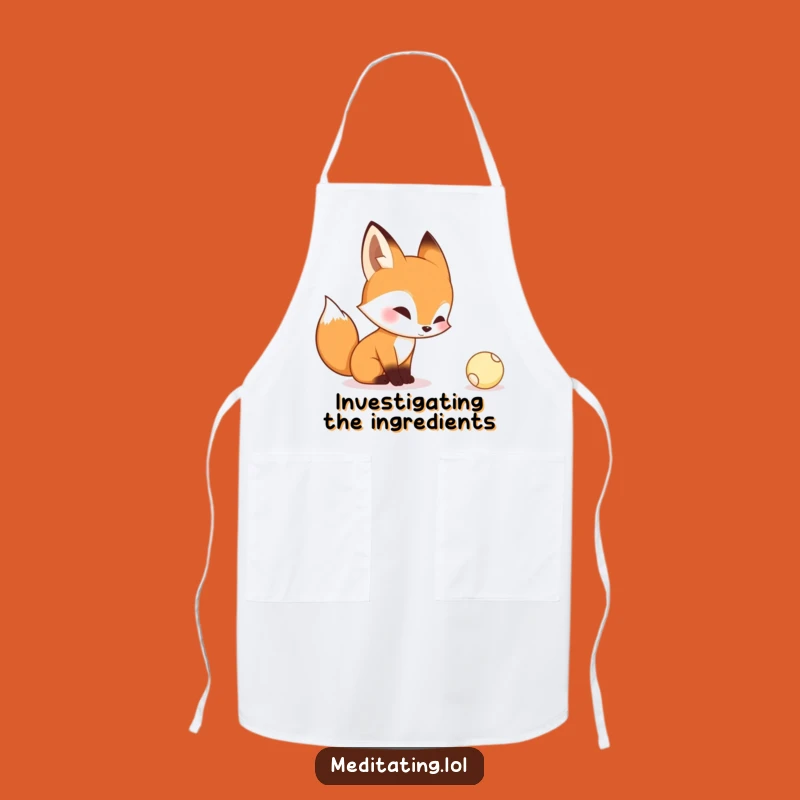 Funny Curious Fox Apron: Cook with Curiosity and Flair