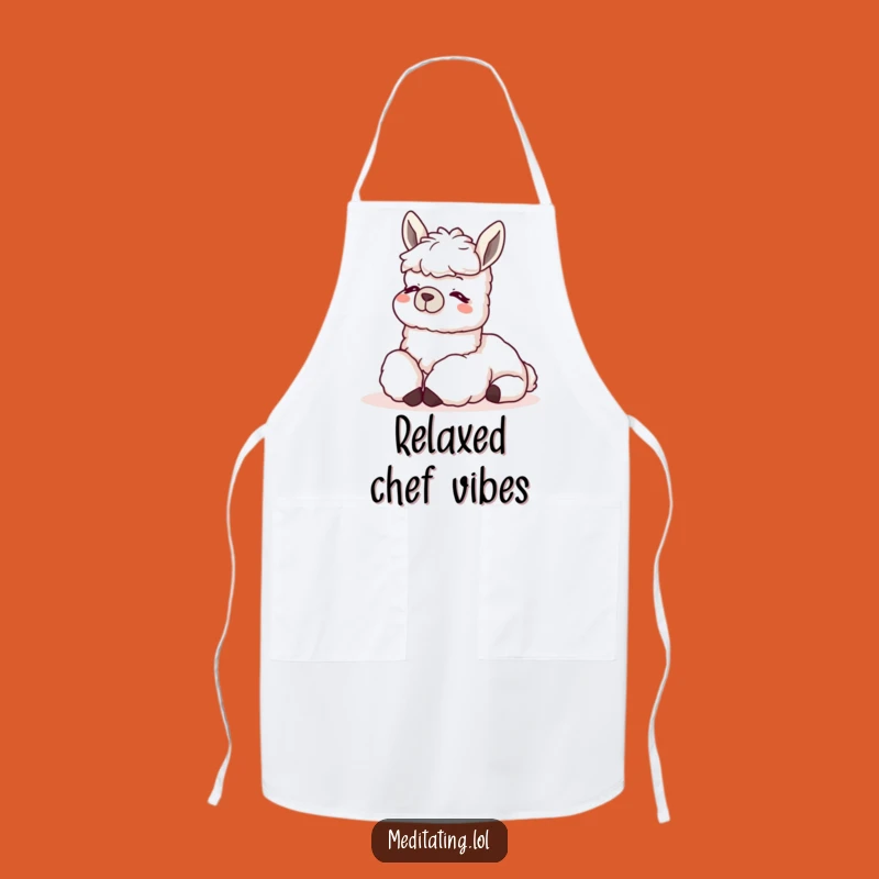 Funny Llama Relax Apron: Chill Kitchen Wear, Comfortable and Hilarious Gift for Home Cooks