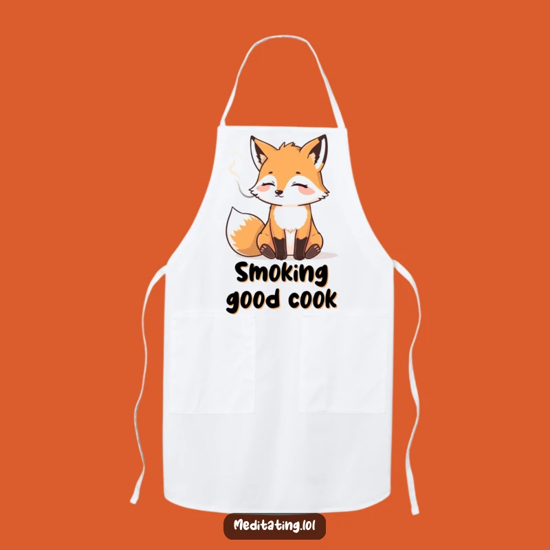 Funny Fox Apron: Kitchen Smoke Master, Perfect Chef Humor Gift