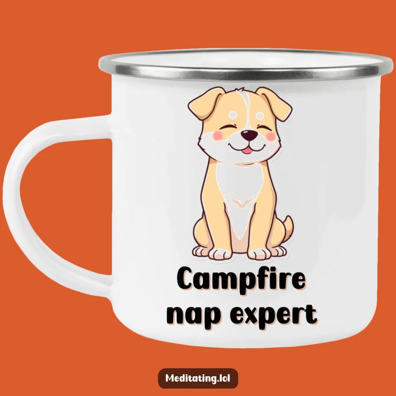 Funny Peaceful Dog Camping Mug: Sip Zen Outdoors!