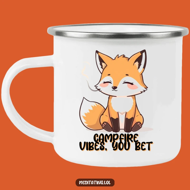 Funny Fox Camp Mug: Smoky Serenity, Perfect Outdoor Humor Gift