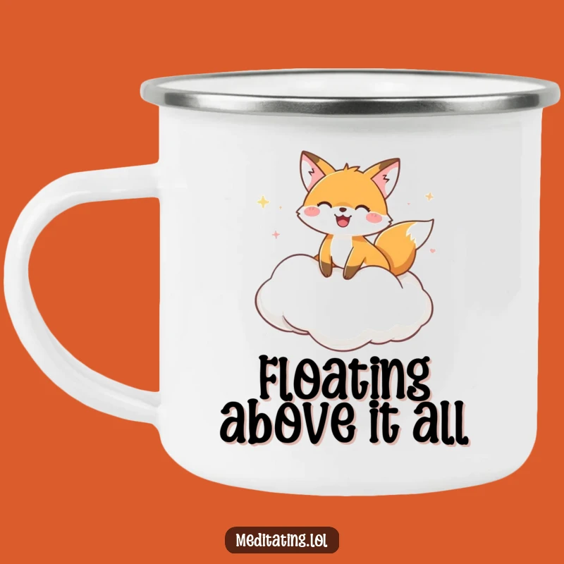 Funny Fox Cloud Cushion Camping Mug: Adventure Joy Gift