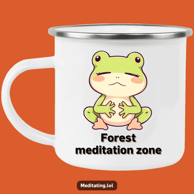 Funny Frog Meditation Camping Mug - Outdoor Zen Companion