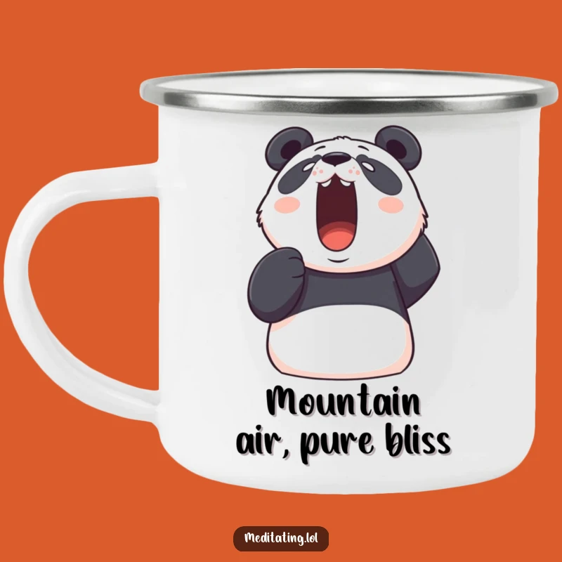 Funny Panda Camp Mug: Deep Breaths and Hilarious Brews Outdoors