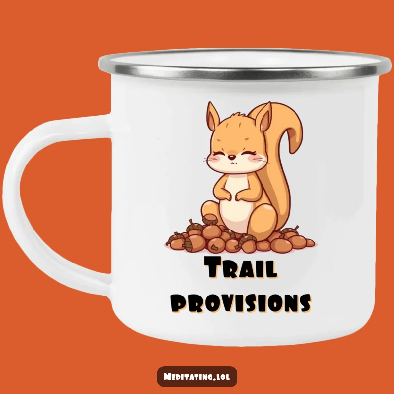 Funny Squirrel Meditation Camping Mug: Curious Animal, Outdoor Zen, Gift Idea