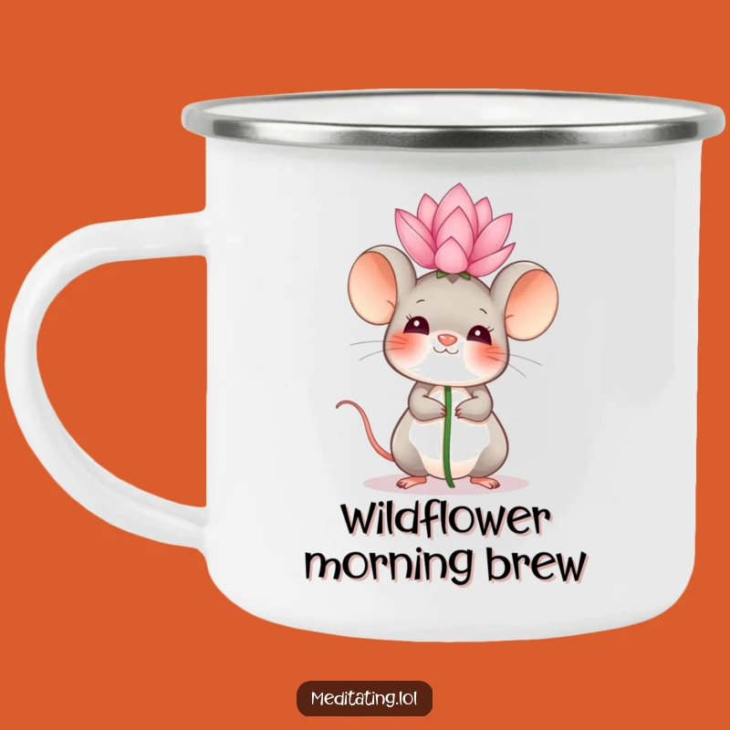 Funny Mouse Lotus Camping Mug: Giggling Zen Outdoor Gift