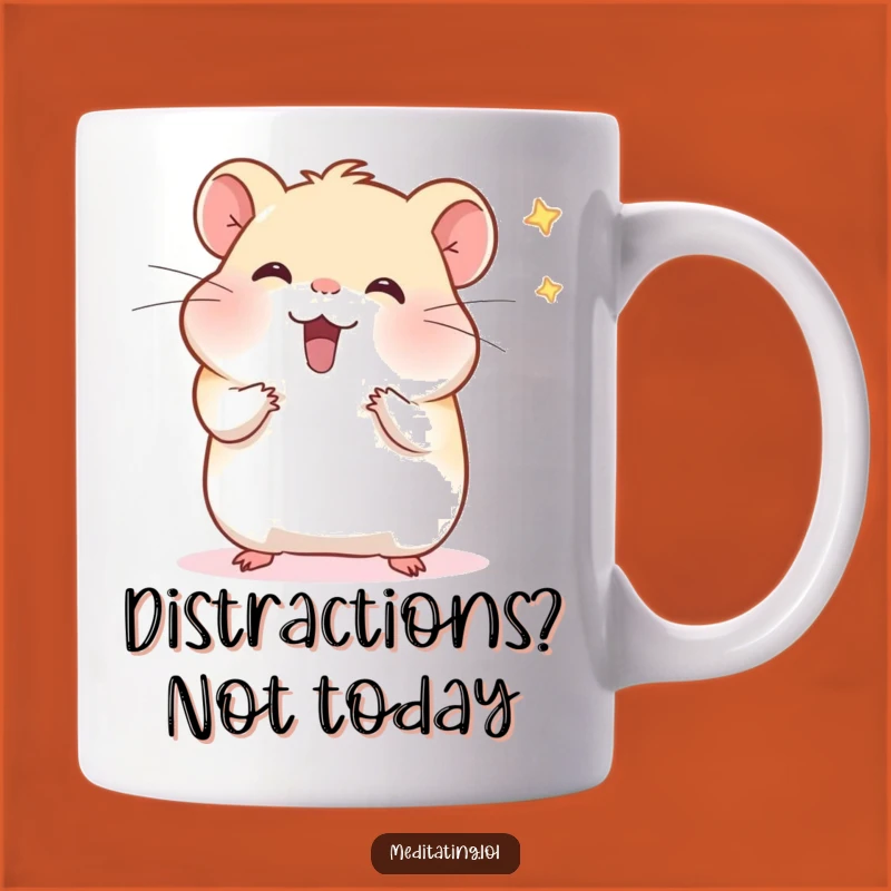 Funny Hamster Meditation Mug: Waft Away Stress with Whimsical Humor