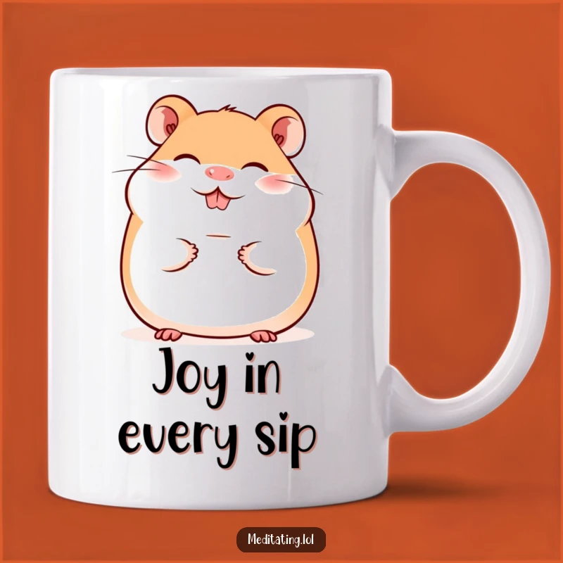 Funny Giggling Hamster Smile Mug - Adorable & Cheerful Gift Idea