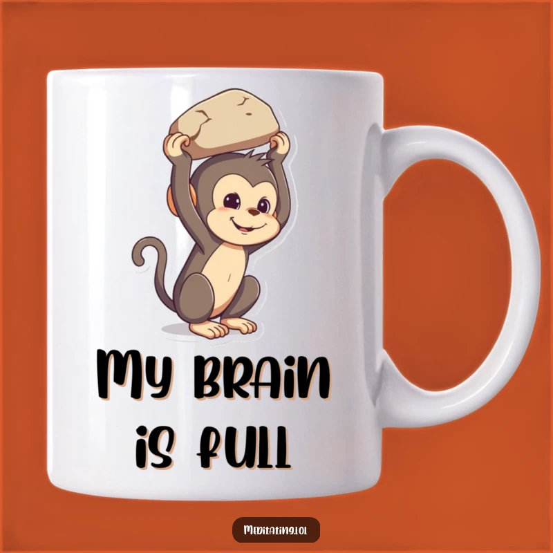 Funny Monkey Balancing Rock Mug: Hilious Primate Challenge Gift
