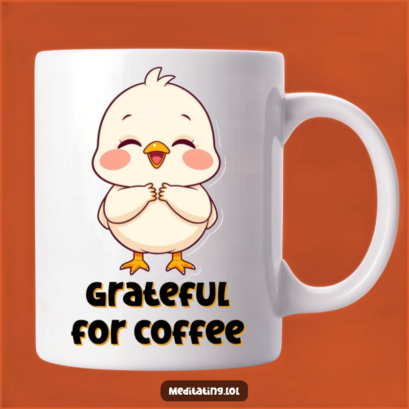 Funny Peaceful Chick Mug: Blessed Mornings with this Sweet Friend!