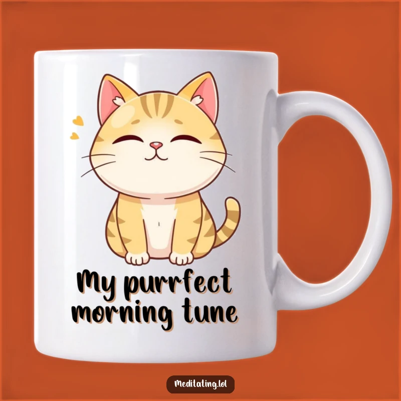 Funny Cat Hum Mug: Curious & Calm, Perfect Cozy Gift
