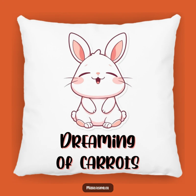 Funny Blissful Rabbit Pillow: Soft Cheerful Bunny Cushion, Wonderful Funny Gift