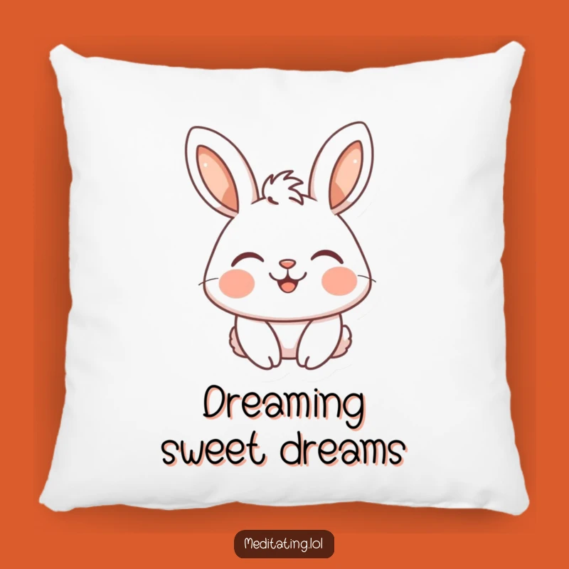 Funny Rabbit Pillow: Soft Serene Smile, Perfect Comfort Gift