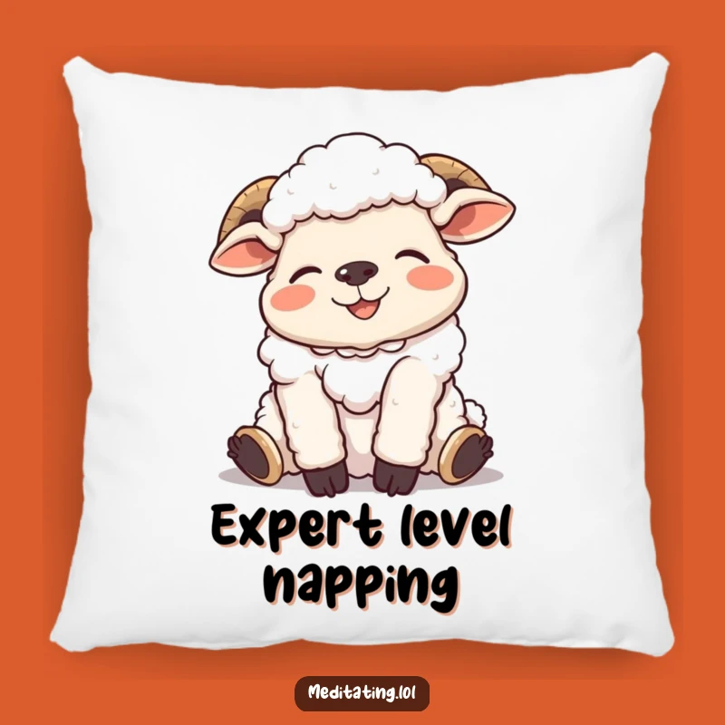Funny Giggling Sheep Pillow, Cozy Relaxed Pose Cushion for Comfy Humor