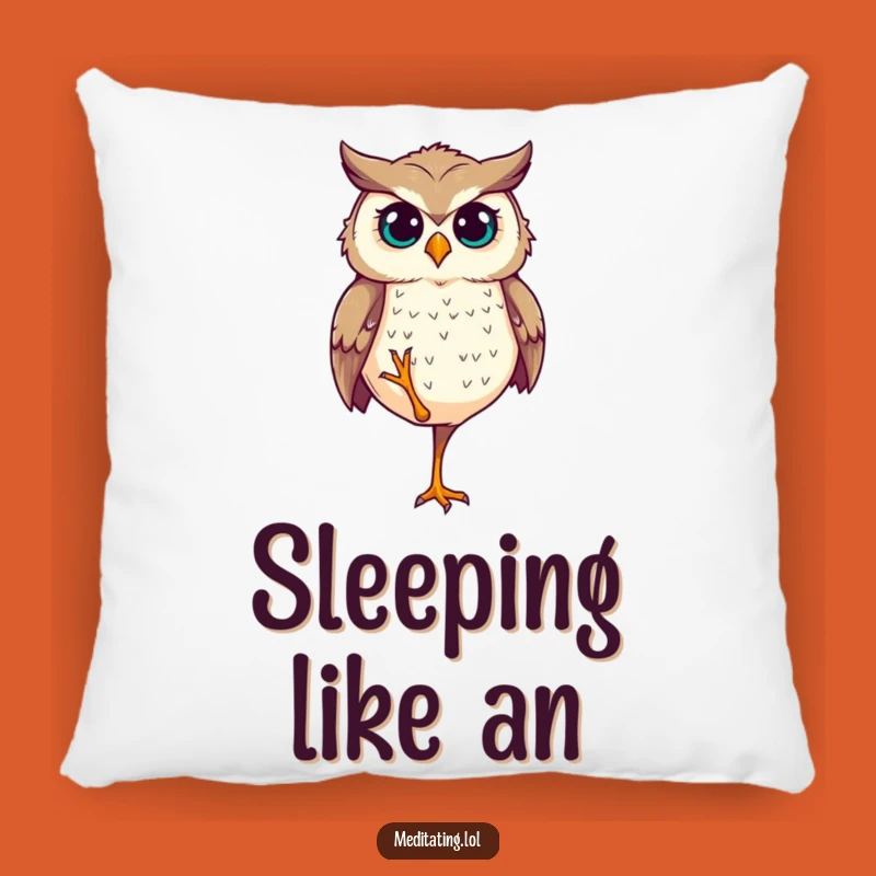 Funny Determined Owl Balance Pillow - Comfy Stability