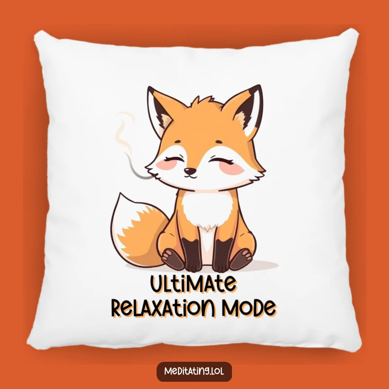 Funny Fox Pillow: Soft Smoke Cushion, Perfect Relaxed Comfort Gift