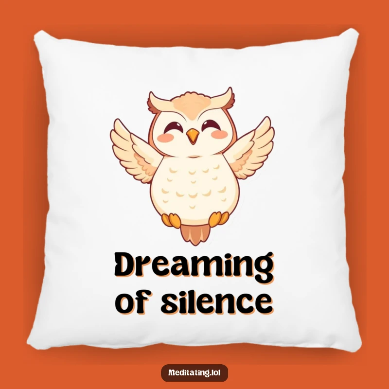 Funny Owl Pillow: Meditative Pose Cushion, Joyful Zen Decor Gift