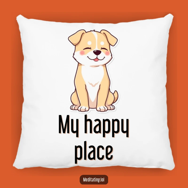 Funny Peaceful Dog Pillow: Snuggle Up with Zen!