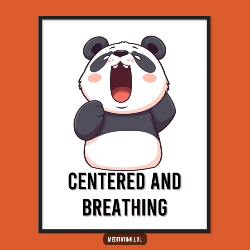 Funny Panda Digital Art: Hilarious Calm and Stress Relief for Walls