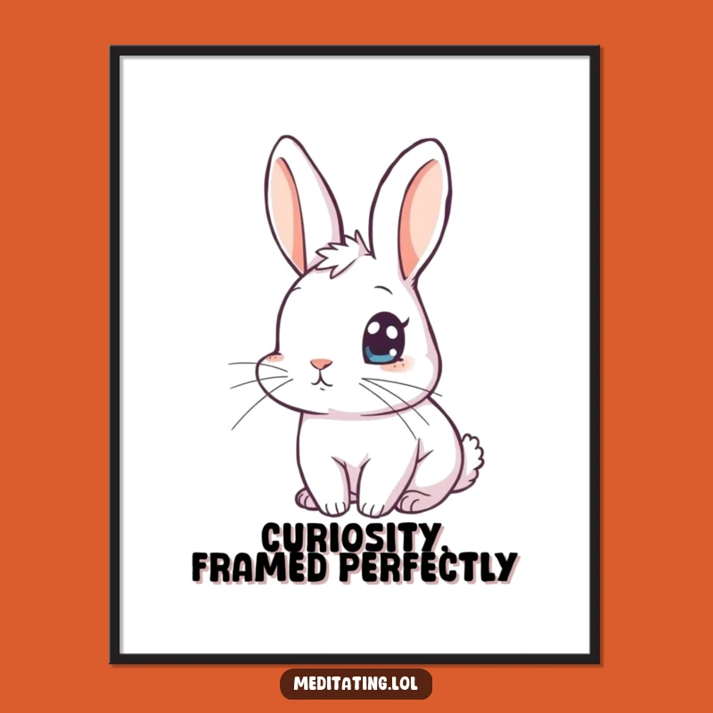 Funny Rabbit Digital Art Print: Instant Curiosity and Wall Worthy Humor