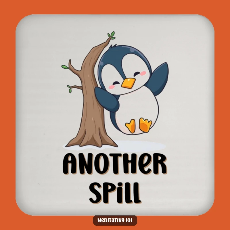Funny Penguin Yoga Coasters: Wobbly Pose Drink Coasters, Perfect Funny Gift