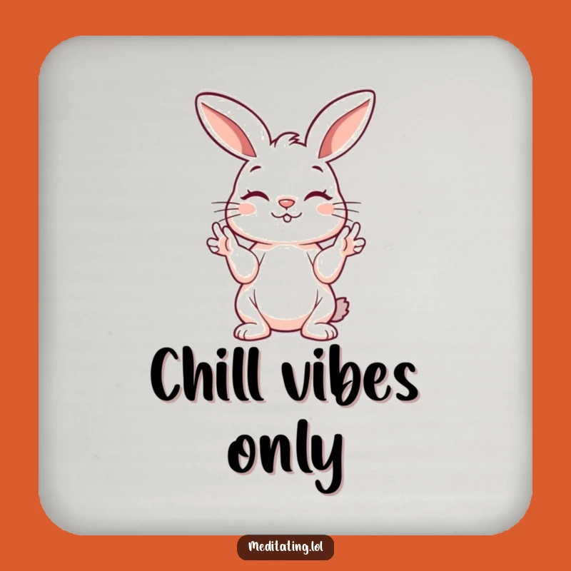 Funny Bunny Peace Coaster: Protect Surfaces with Hilarious Calm