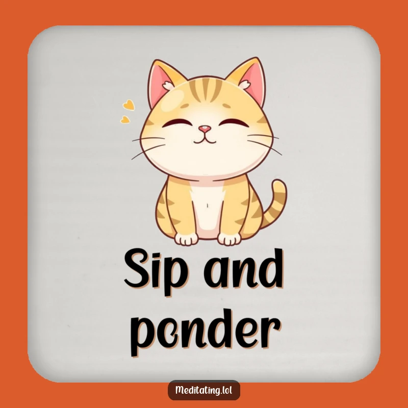 Funny Cat Coaster: Humming Protector, Perfect Curious Gift
