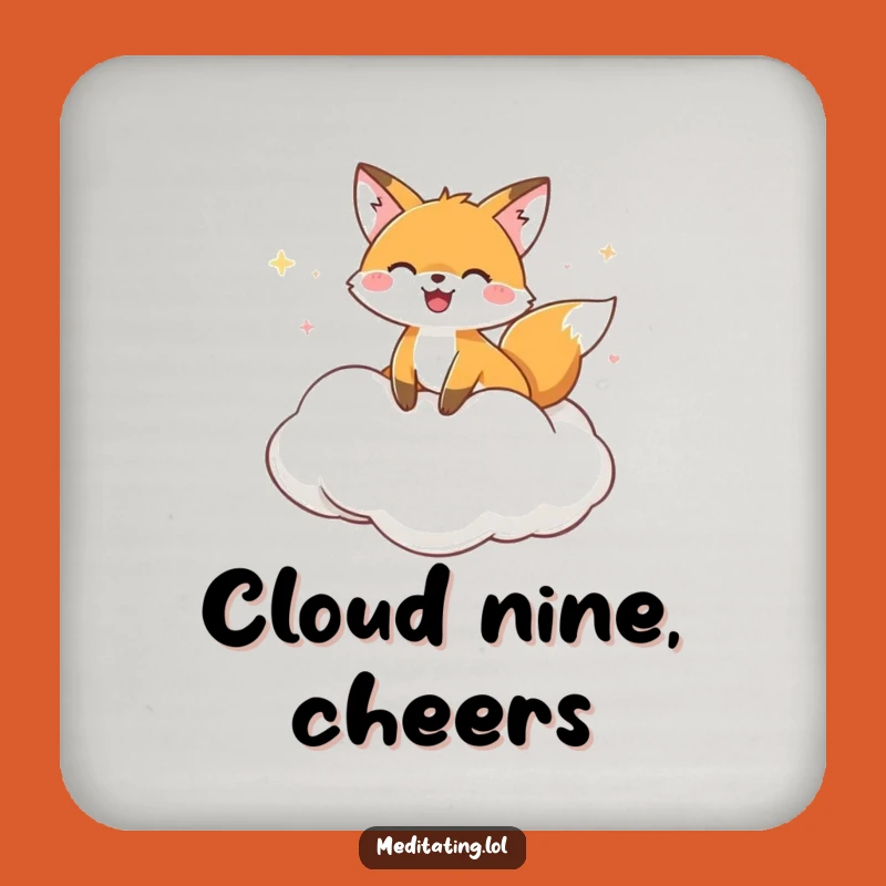 Funny Fox Cloud Cushion Coaster: Protect Surface Joyful Gift