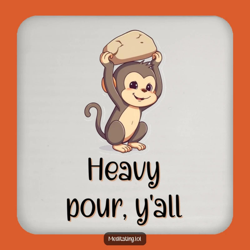 Funny Monkey Balancing Rock Coasters: Protect Surfaces with Primate Art