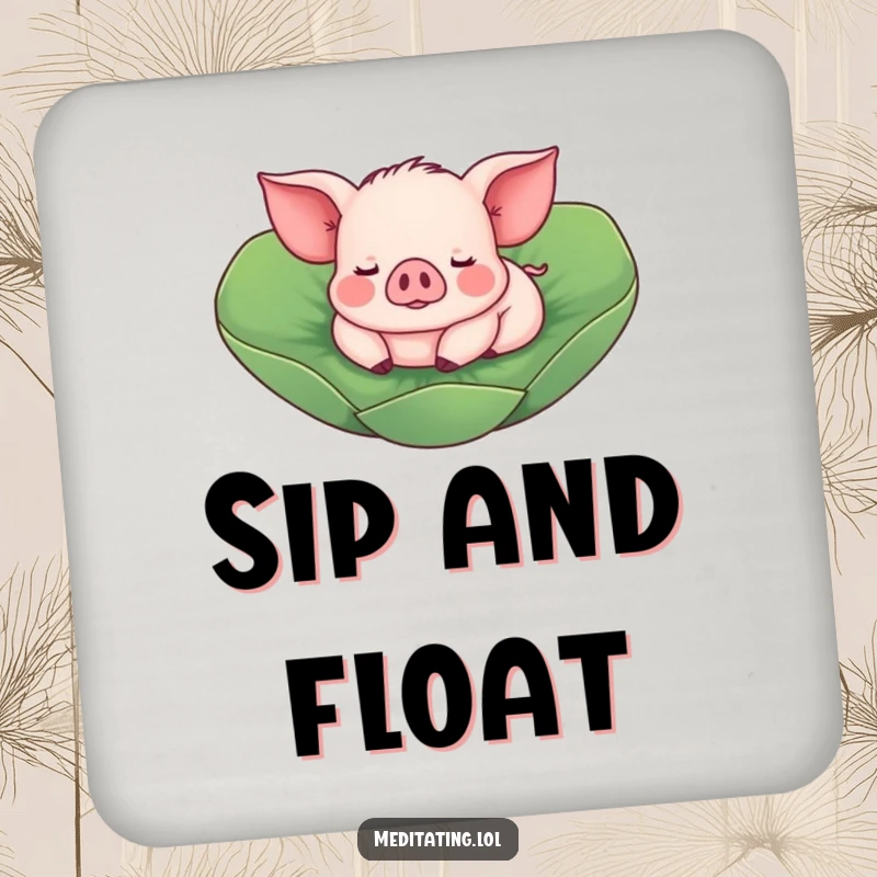 Funny Piglet Coaster: A charming coaster with a piglet on a lotus leaf, offering a humorous and protective touch.