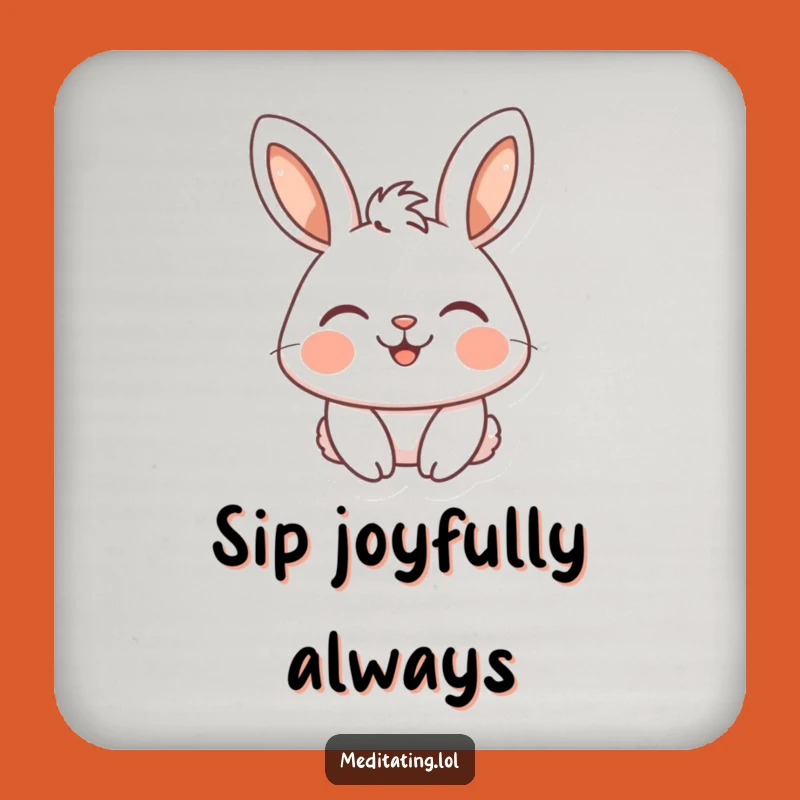 Funny Rabbit Coaster: Serene Sip Saver, Perfect Happy Gift