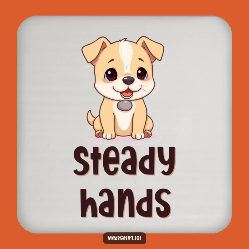 Funny Dog Pebble Balance Coasters: Playful Pup Drink Coasters, Perfect Funny Gift