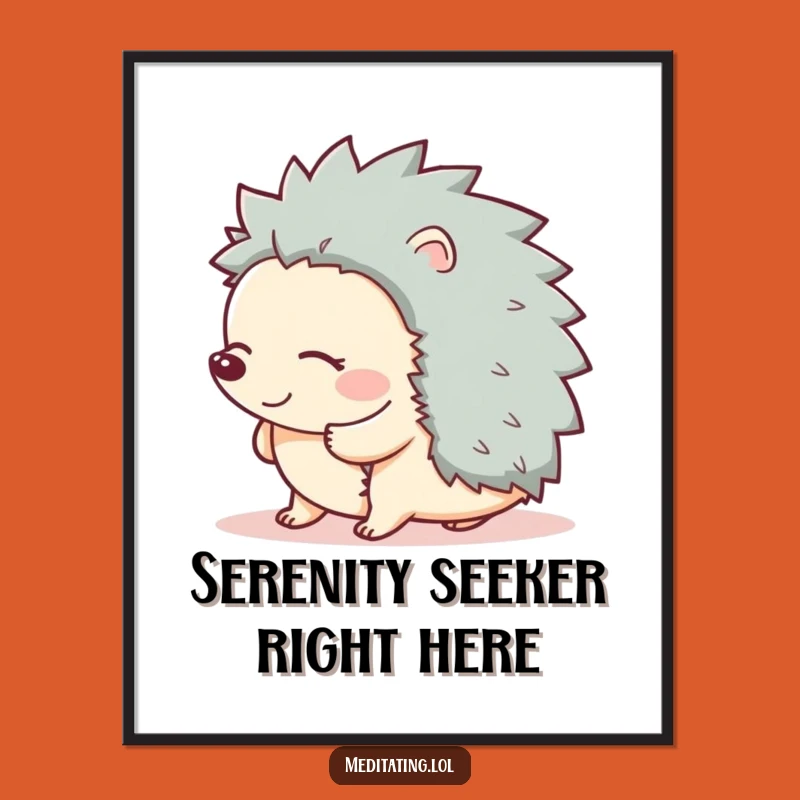Funny Giggling Hedgehog Poster: Add Whimsy and Joy to Your Walls
