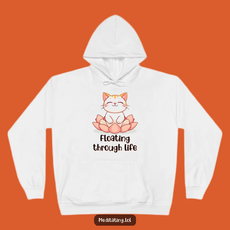 Funny Cat Serenity Hoodie: Cozy Up with Hilarious Feline Mindfulness