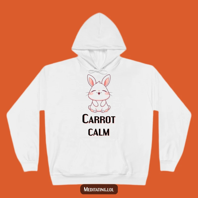 Funny Blissful Rabbit Hoodie: Cozy Cheerful Bunny Sweatshirt, Great Funny Gift