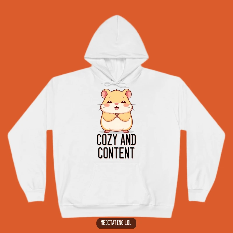 Funny Cheerful Hamster Hoodie: Cozy Comfort with Adorable Stillness