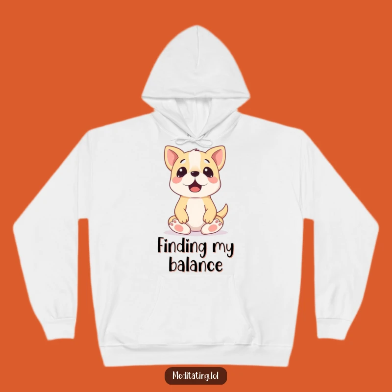 Funny Dog Zen Pose Hoodie: Cozy Meditation Sweatshirt for Calm Seekers