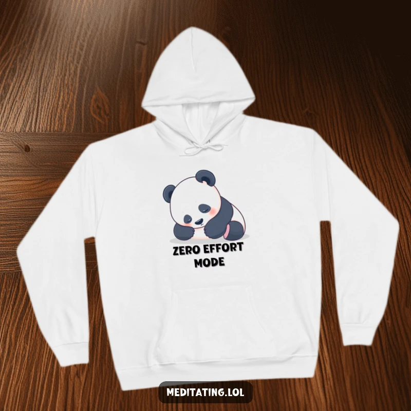 Funny Panda Hoodie: Peaceful panda resting its head in its paws, offering warmth and a humorous display of relaxation.
