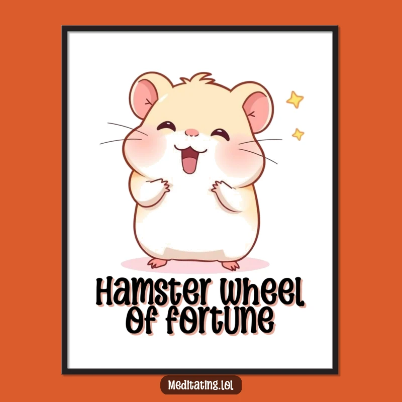 Free Printable Hamster Meditation Wall Art - Funny Downloadable Decor for a Peaceful Home