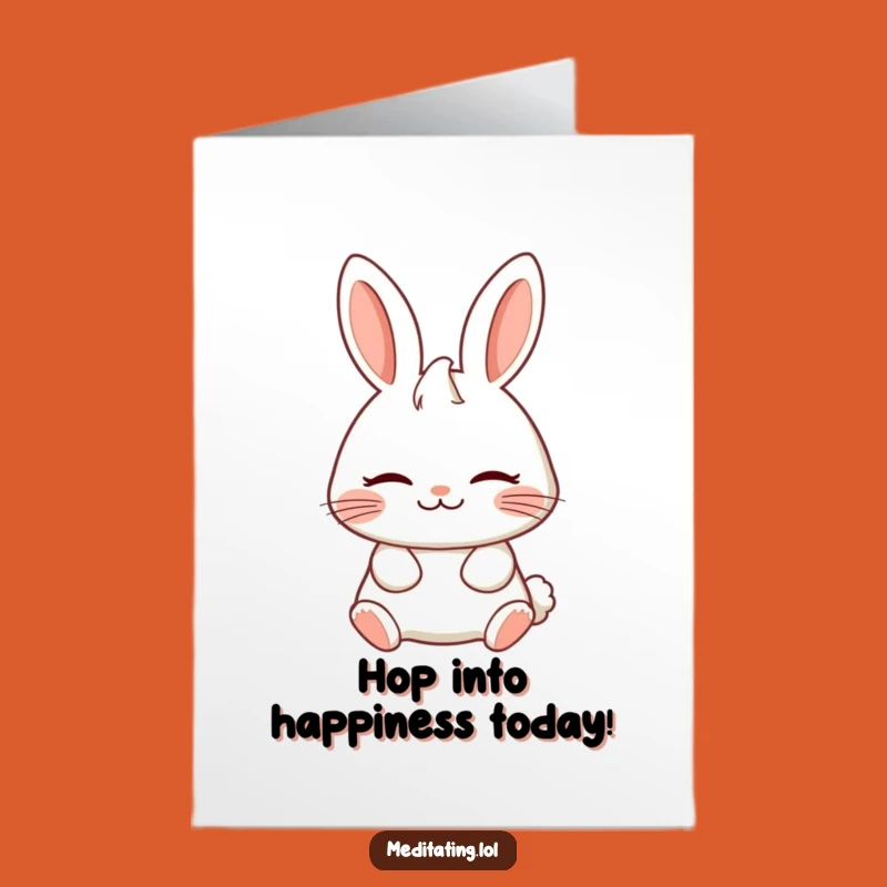 Free Printable Rabbit Birthday Card: Serene Cheer for a Calm, Funny Downloadable Gift