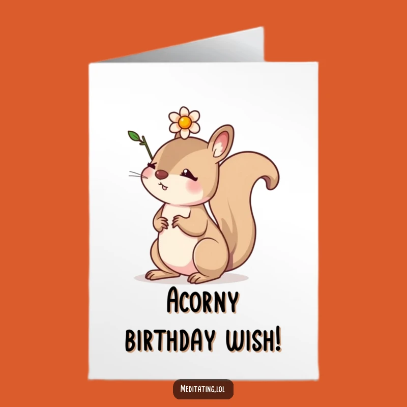 Free Printable Squirrel Birthday Card: Determined Bloom for a Fun, Downloadable Gift