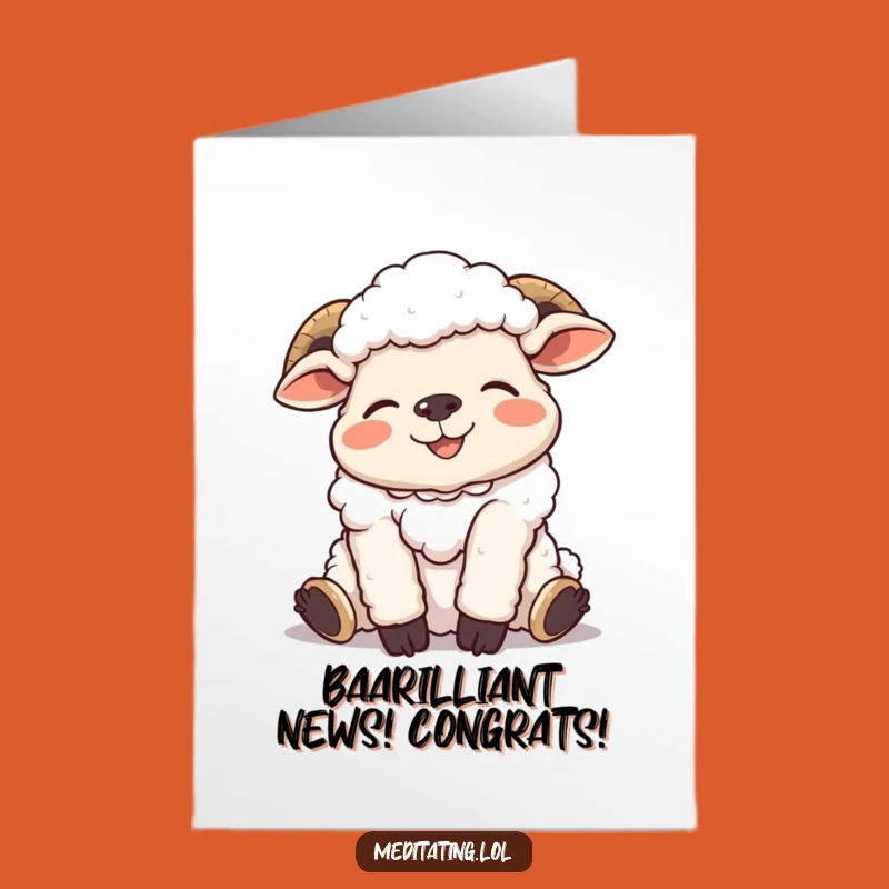 Free Printable Giggling Sheep Congrats Card - Hilarious Downloadable Gift!