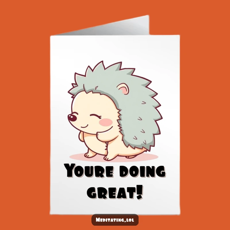 Free Printable Hedgehog Congrats Card: Giggling Joy for Your Hilarious Downloadable Gift