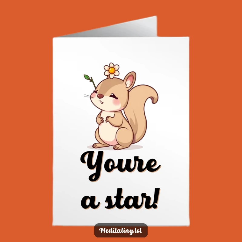 Free Printable Squirrel Congrats Card: Determined Success for a Fun, Downloadable Gift