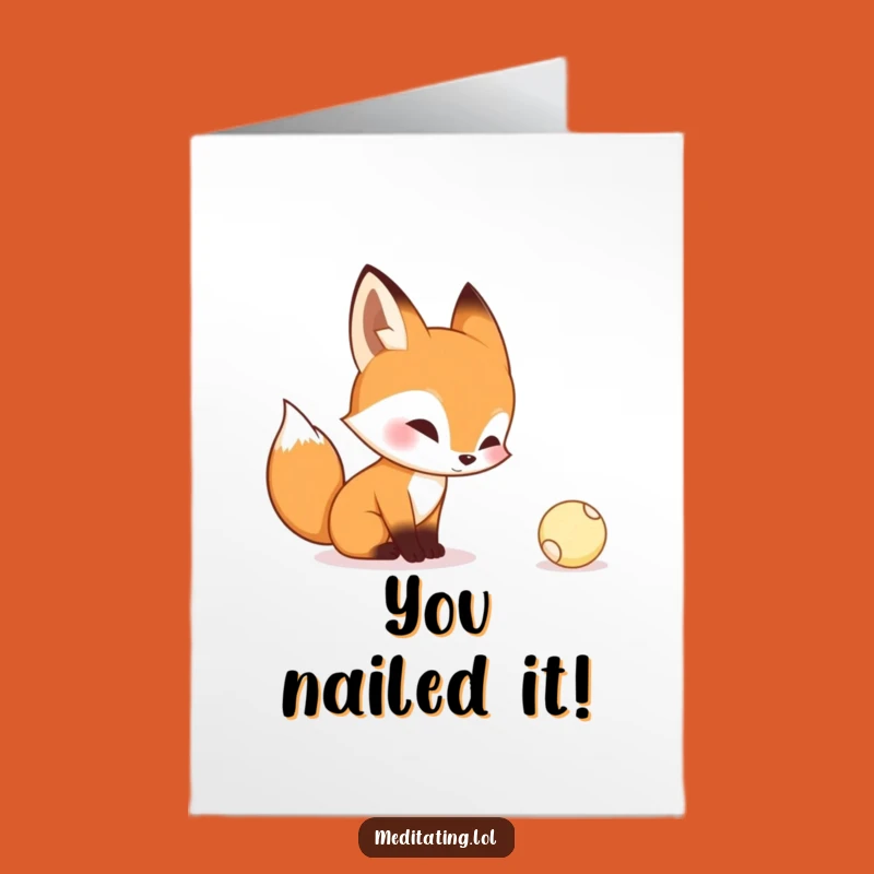 Free Printable Fox Congrats Card: Curious Excitement for a Fun, Downloadable Gift