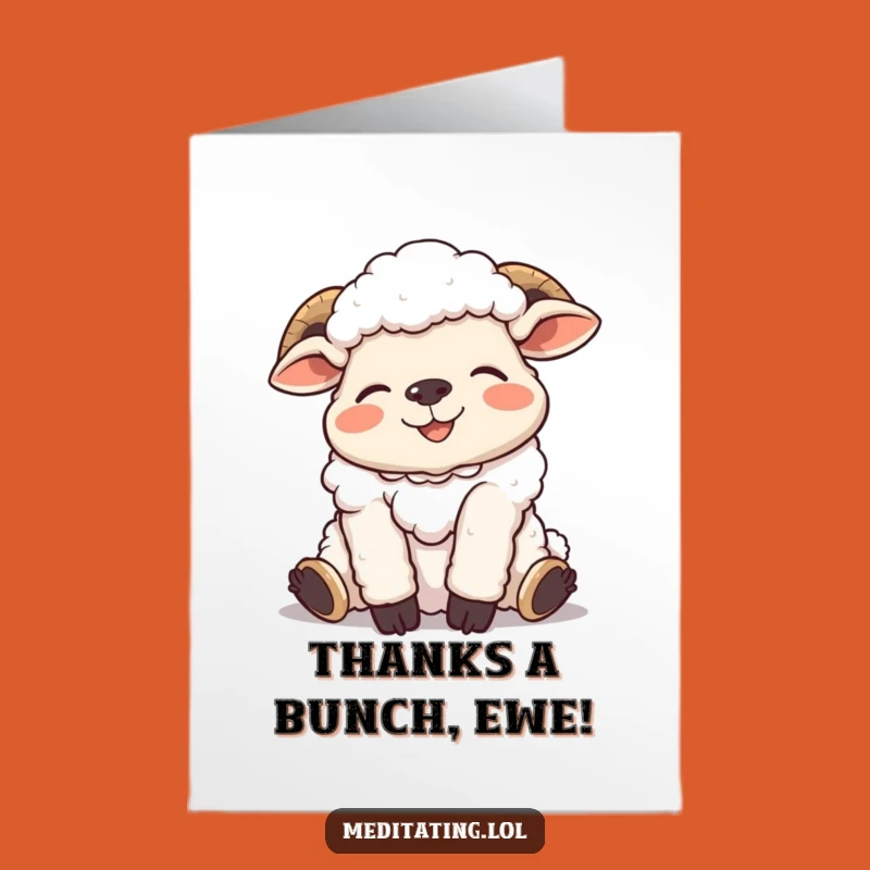 Free Printable Giggling Sheep Thank You Card - Funny DIY Downloadable Gift!