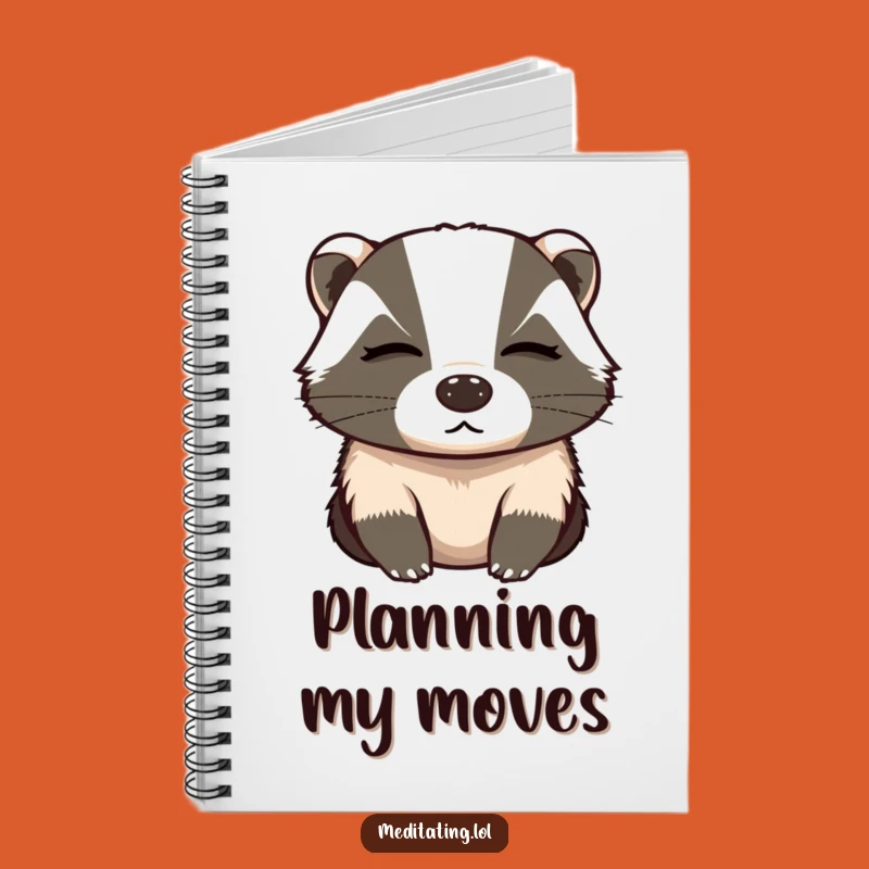 Funny Determined Badger Deep Breath Notebook - Journal Your Focus Hilariously
