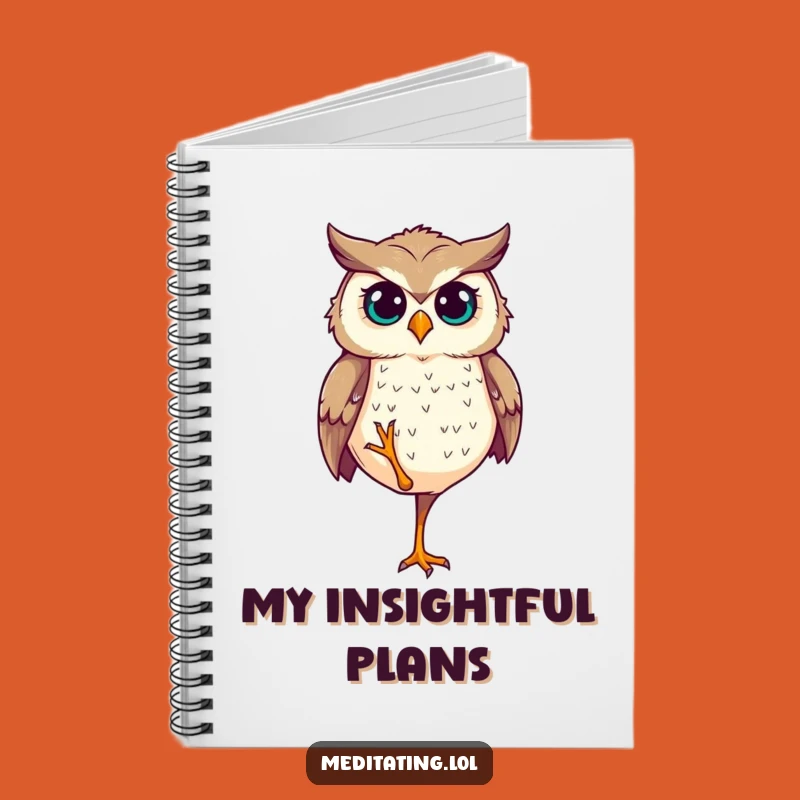 Funny Determined Owl Balance Notebook - Jot Down Wise Ideas